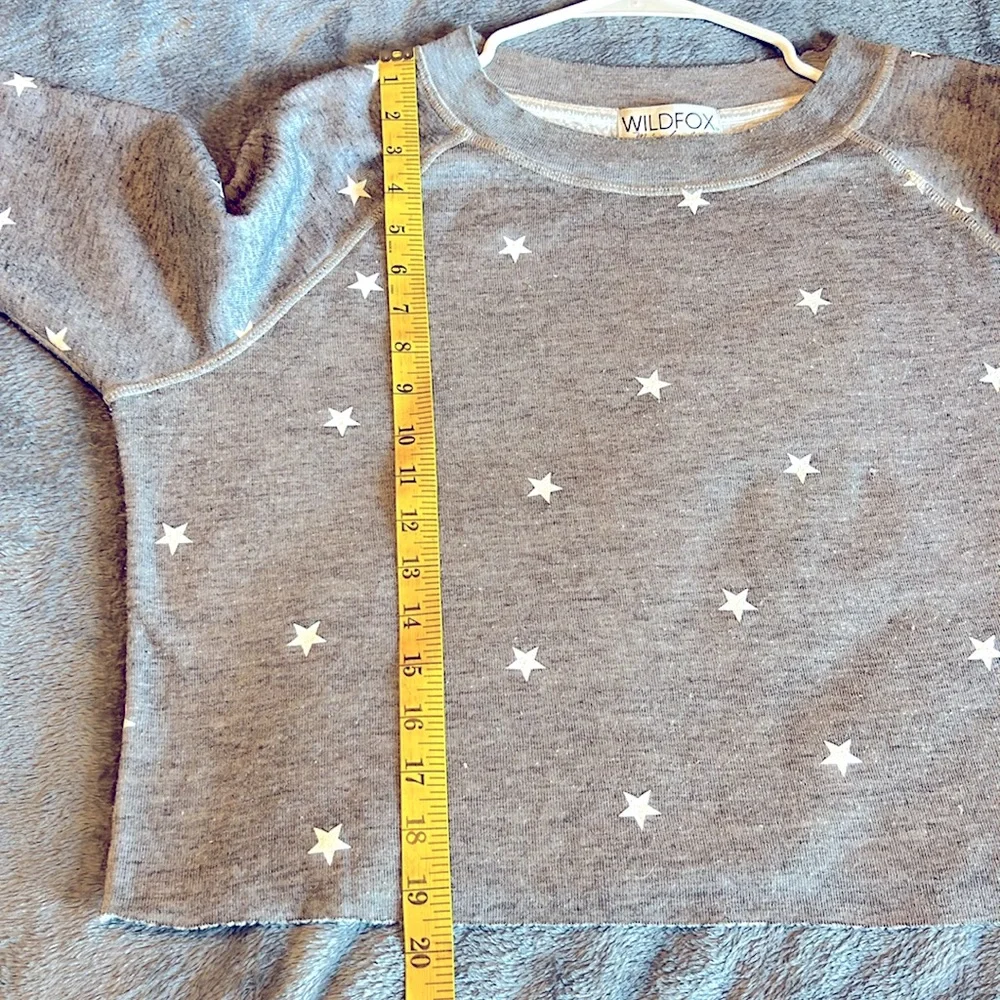 Wildfox Couture Women's Football Star Monte Crop Sweatshirt XS Oversized Lounge - Picture 8 of 9